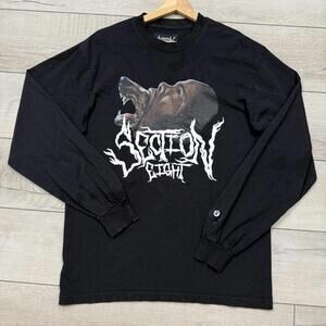Section 8 Long Sleeve T-shirt Men’s M Dog Graphic Goth Made In USA Streetwear